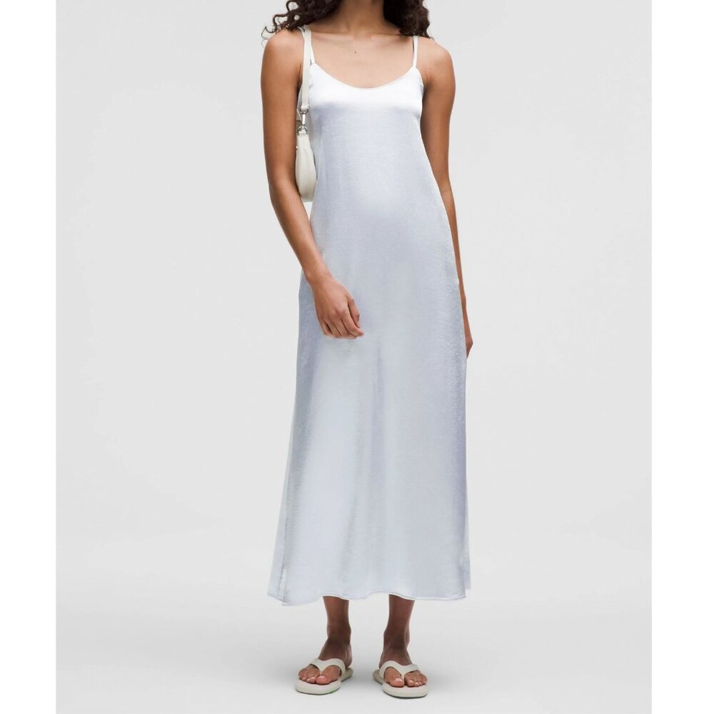 Lululemon Maxi Satin Slip Dress in Starch Blue
